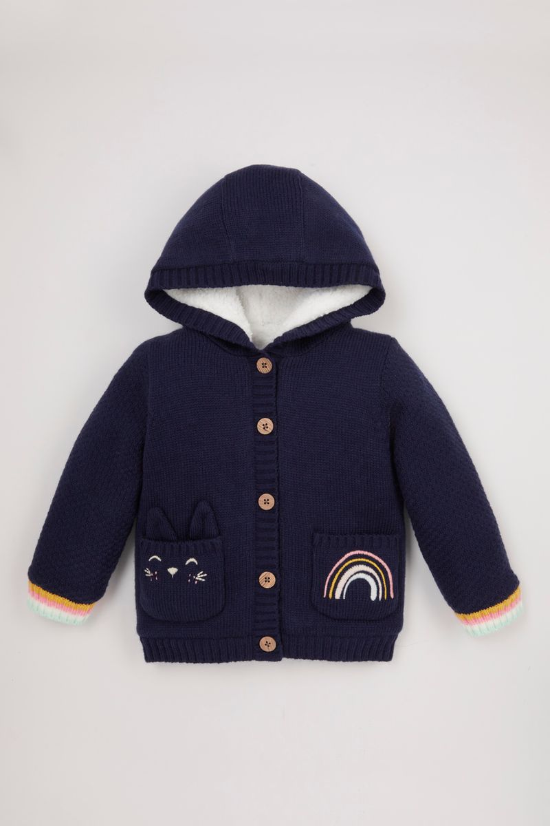 Bunny Borg Lined Cardigan