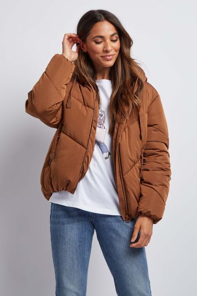 Women Coats And Jackets Nutmeg, Women S Black Coat With Brown Fur Hood