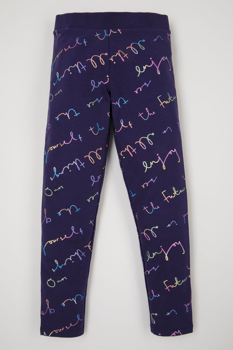 Slogan Print Leggings