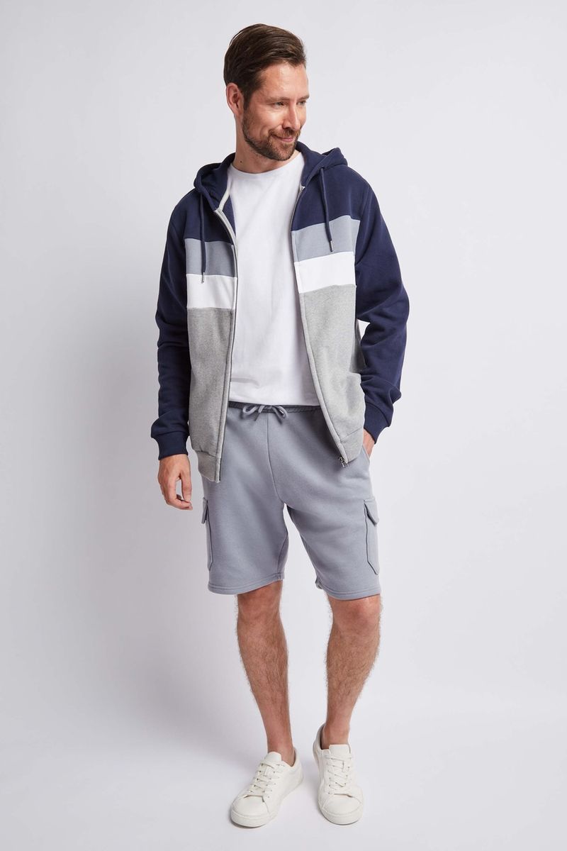 Denim Blue Cargo Sweat Shorts