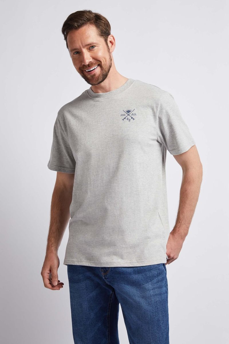 Grey Surf Graphic Print T-shirt