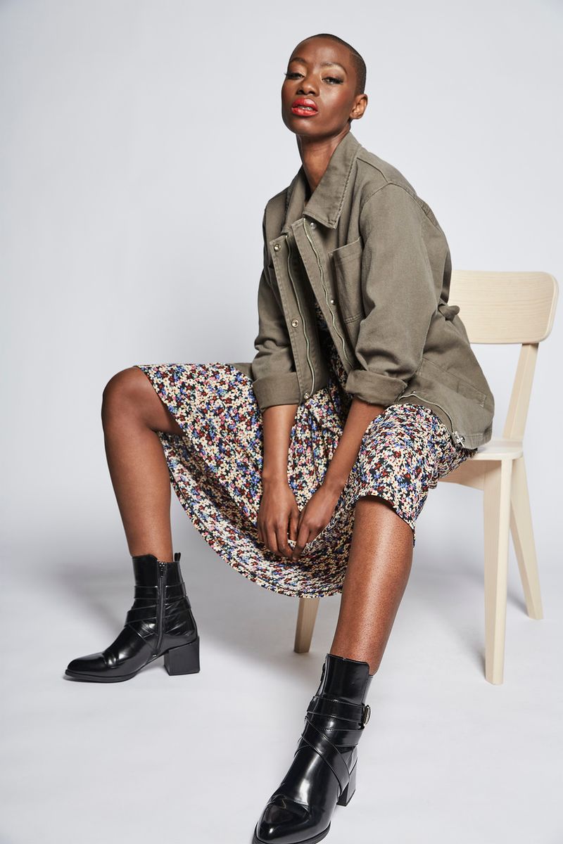 Khaki Belted Shacket