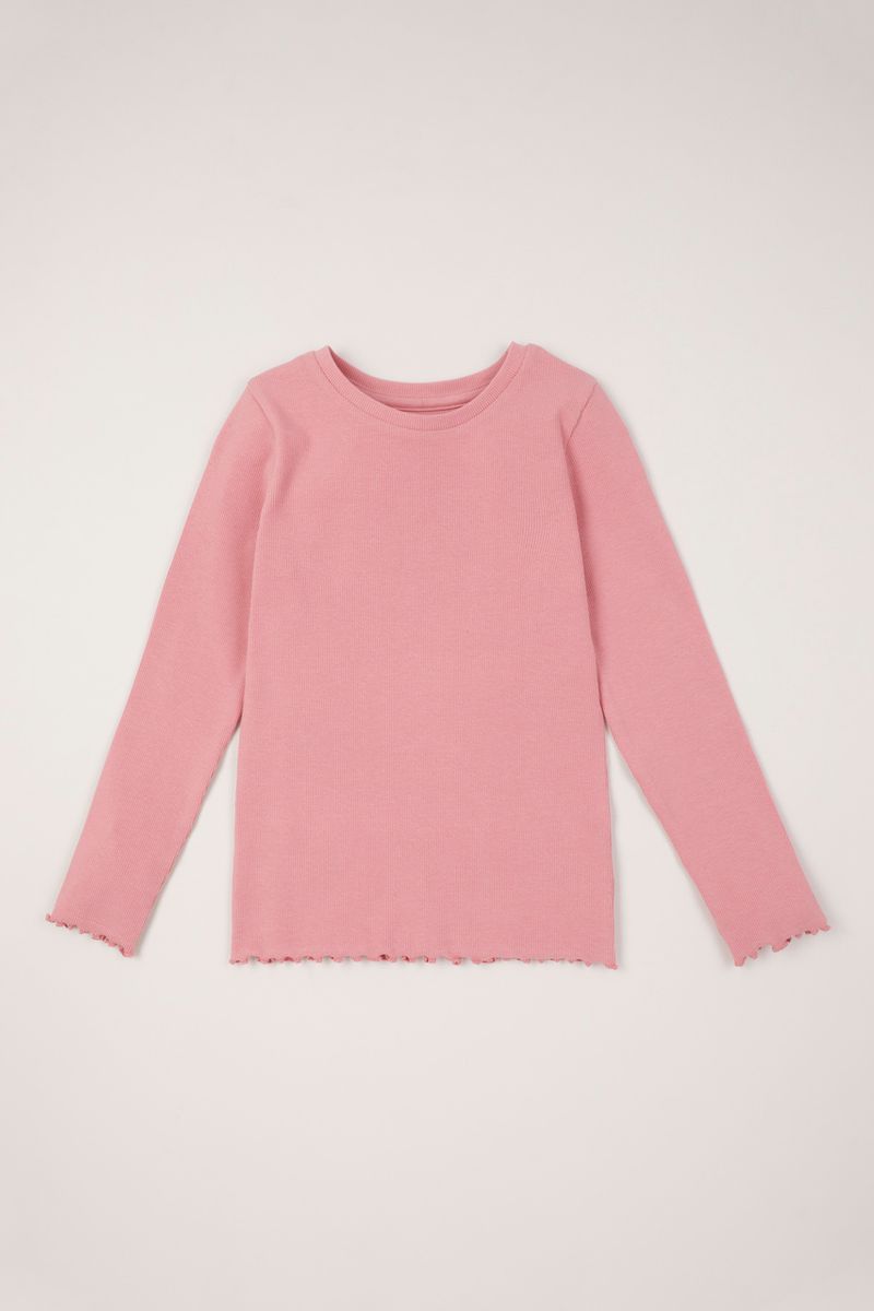 Pink Ribbed T-Shirt 3-14yrs