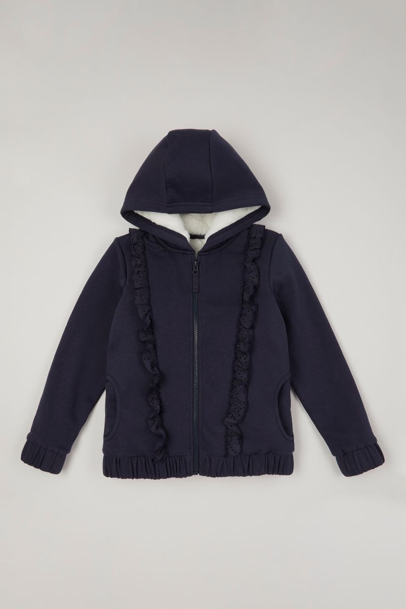 Navy Borg Lined hoodie