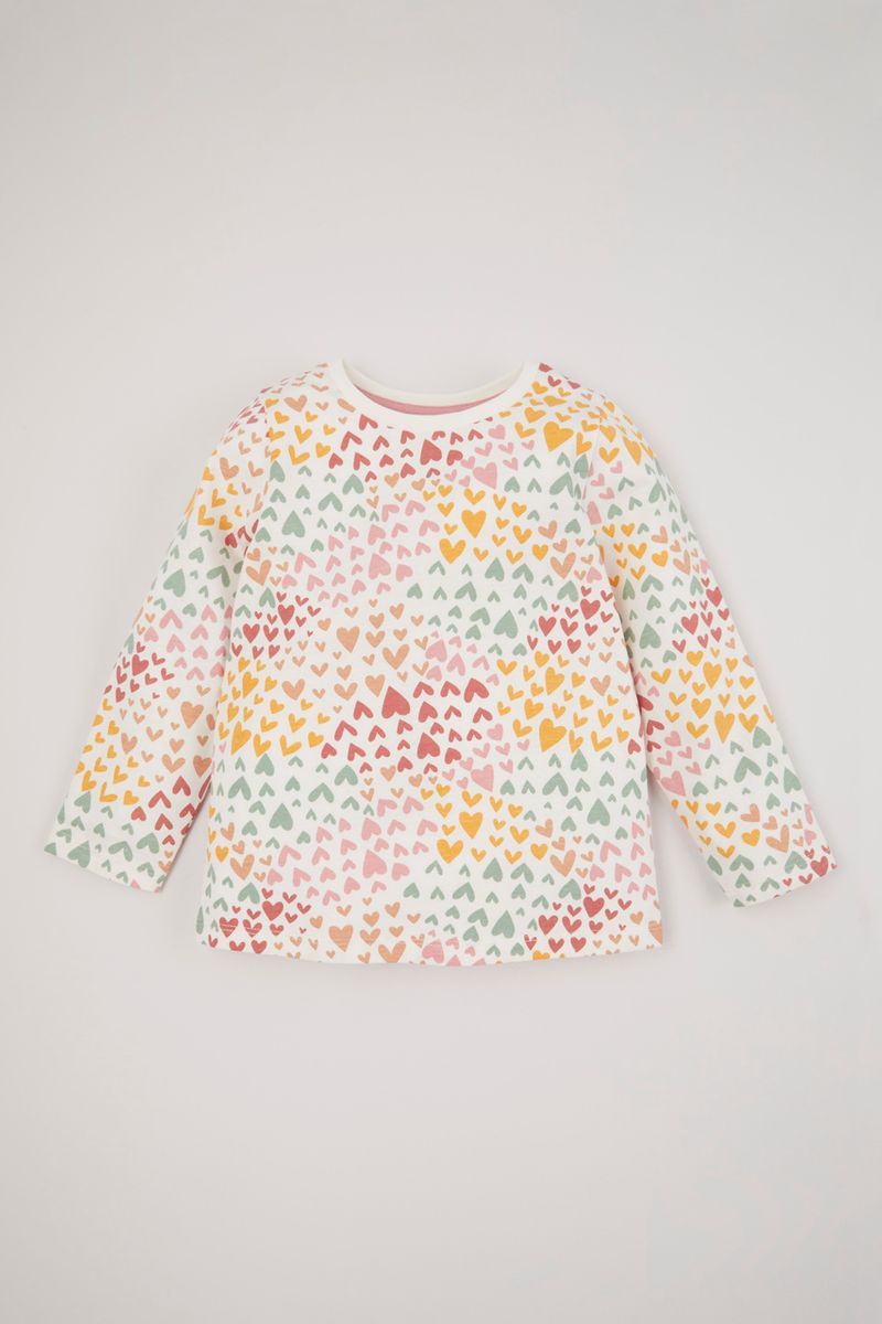 Heart Print T-shirt 1-10yrs