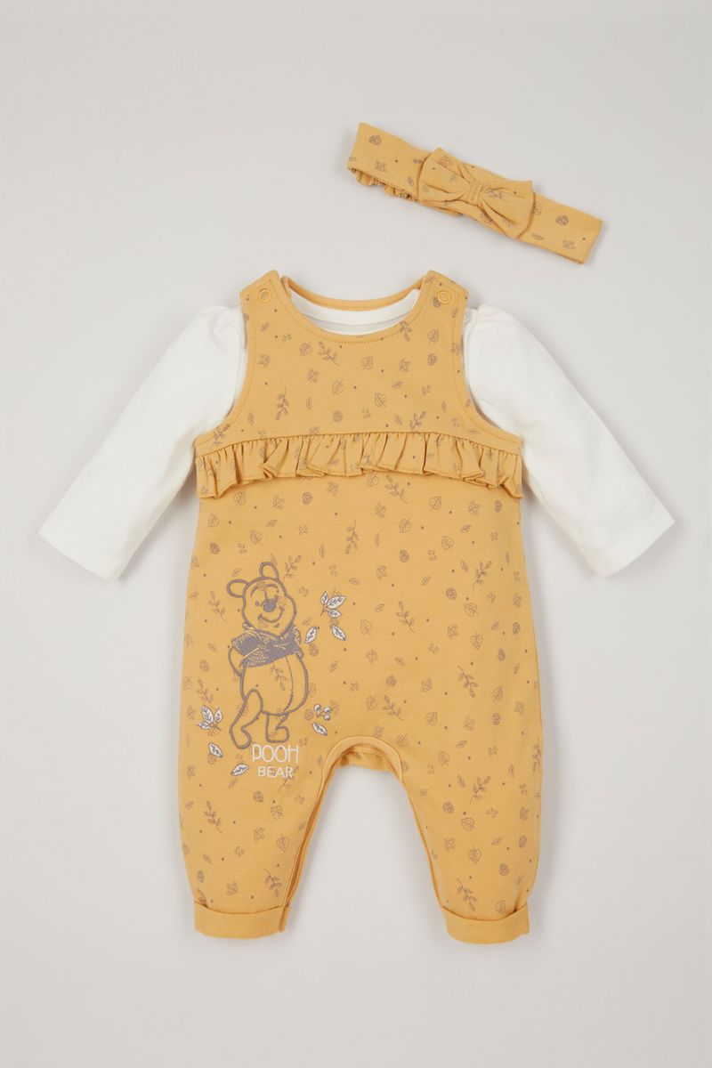 Disney Winnie the Pooh Dungaree & Headband set