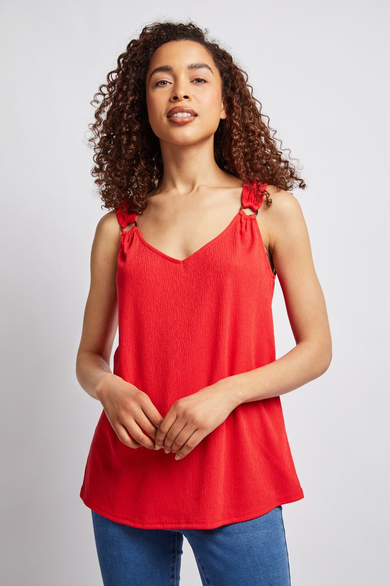 Ring Strap Red Vest