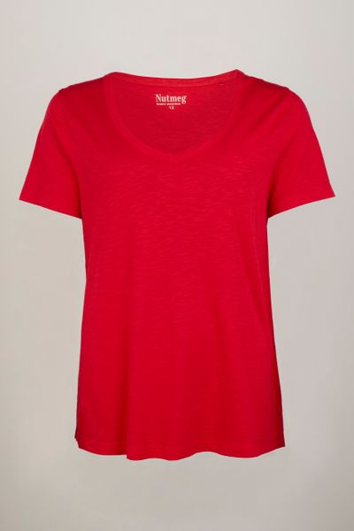 Online Exclusive Red Loose Fit T-shirt