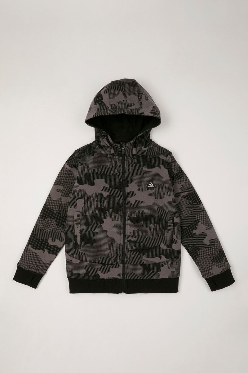 Black Abstract Camo Hoodie