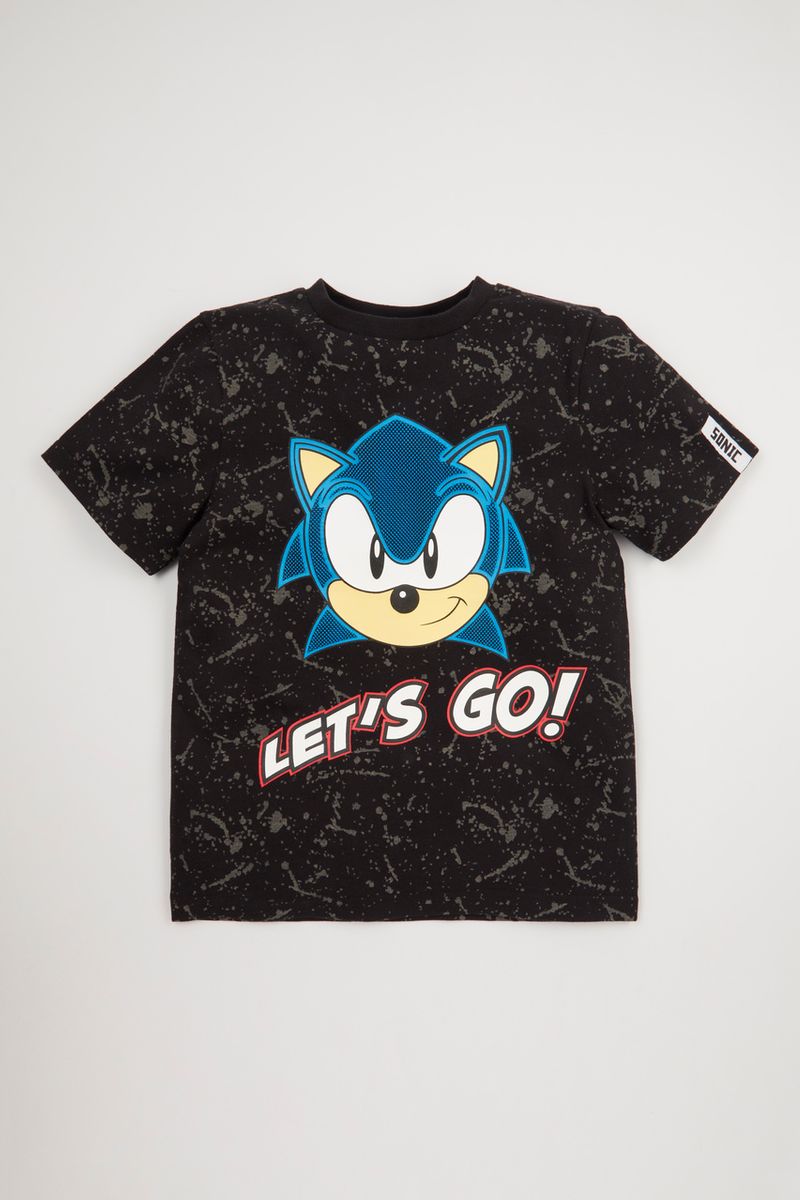Sonic Textured Print T-shirt