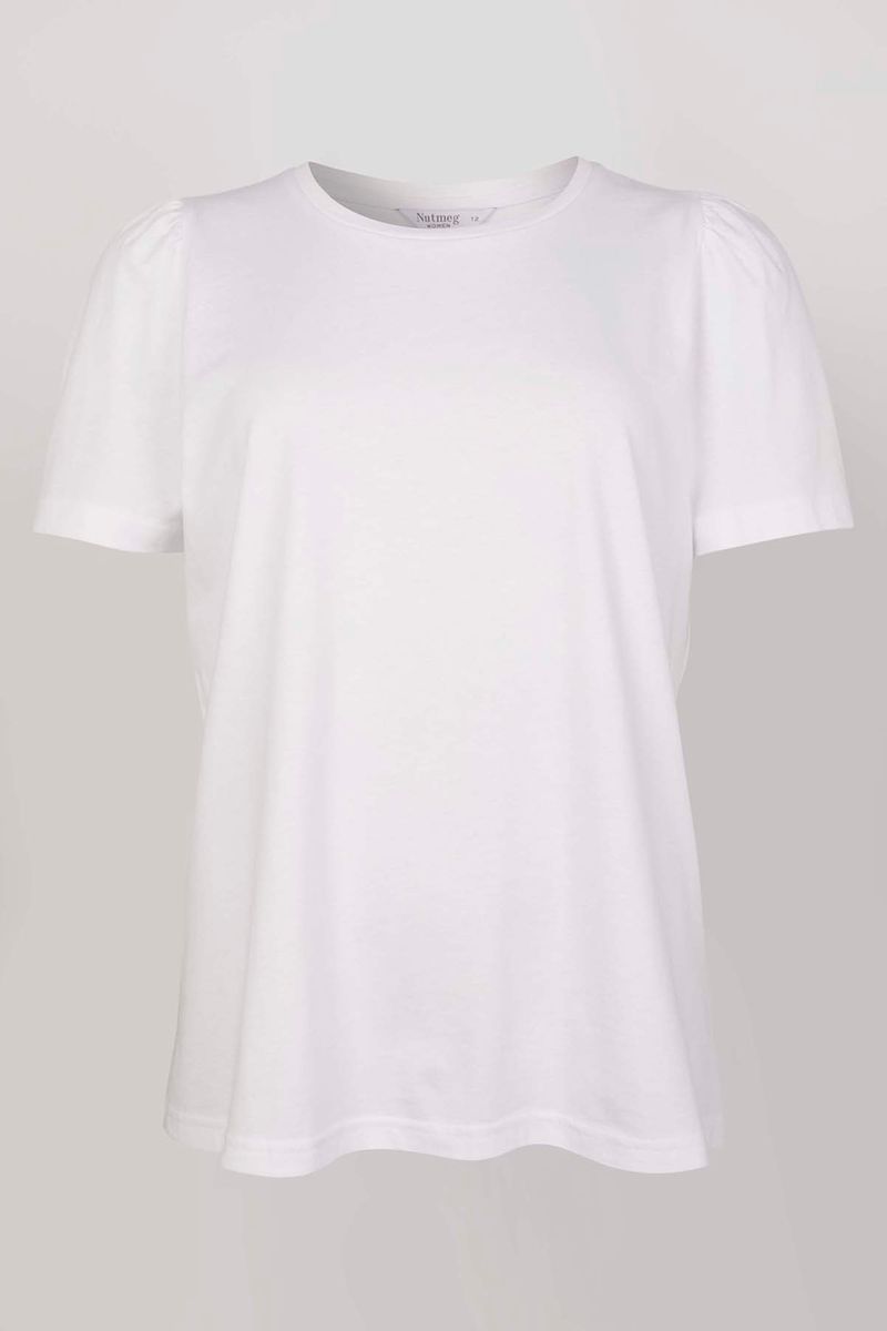 White Puff Sleeve T-shirt