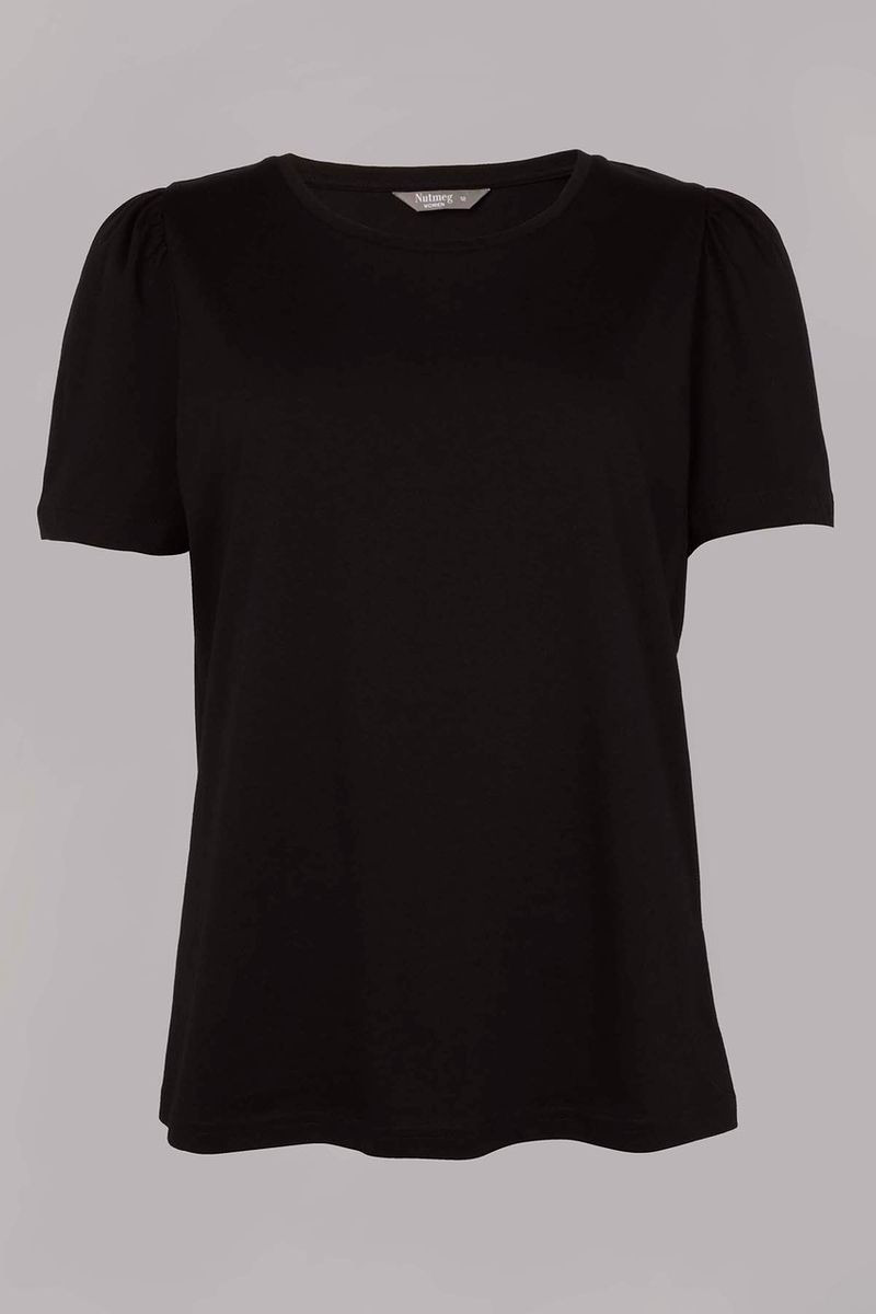 Black Puff Sleeve T-shirt