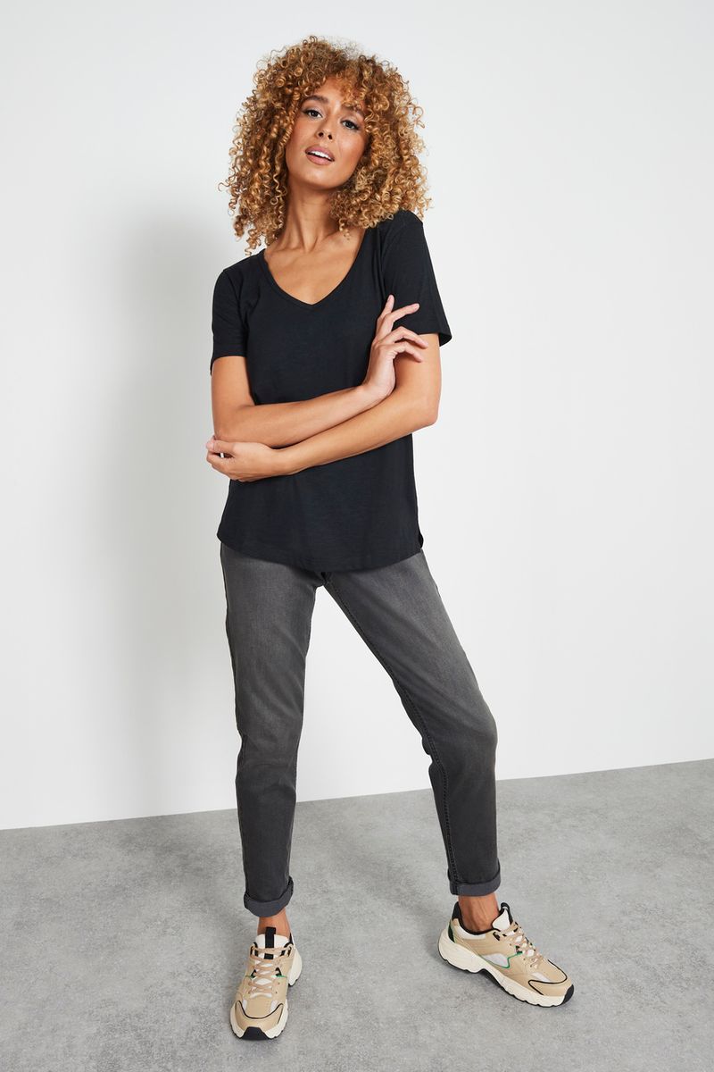 Charcoal Relaxed Roll Leg Jeans