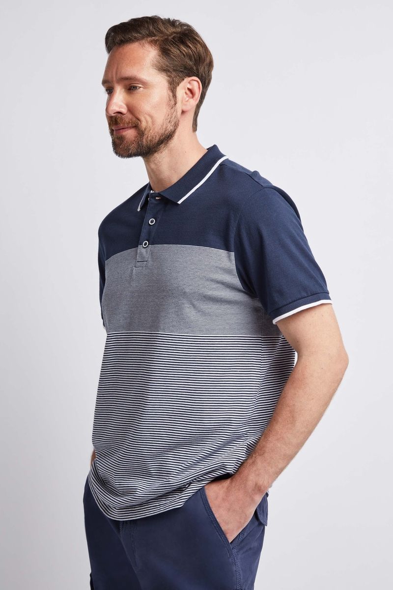 Navy & White Stripe Polo shirt