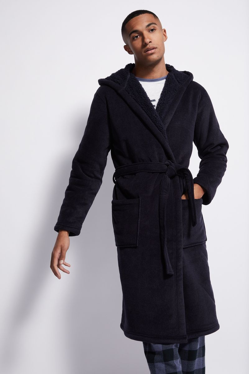 Navy Bonded Dressing gown