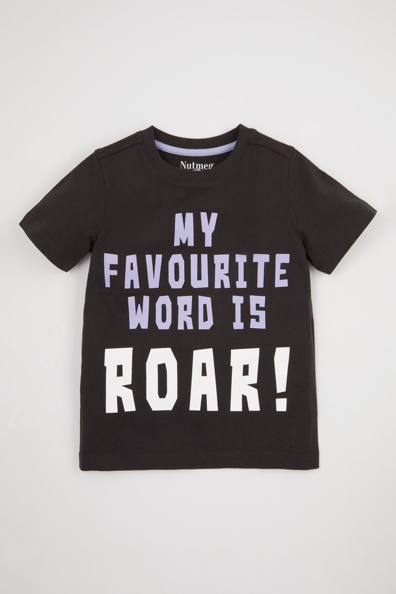Roar Slogan Print T-shirt