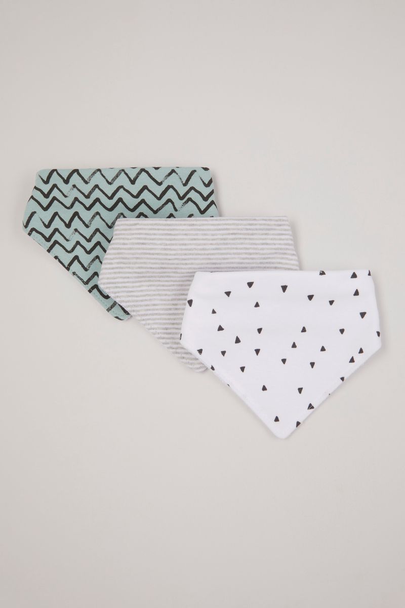 3 Pack Abstract Bandana bibs