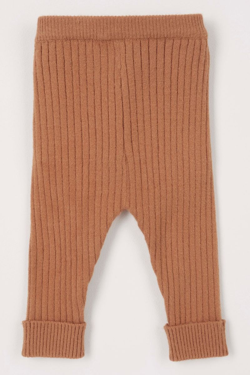 Brown Soft Knitted Leggings