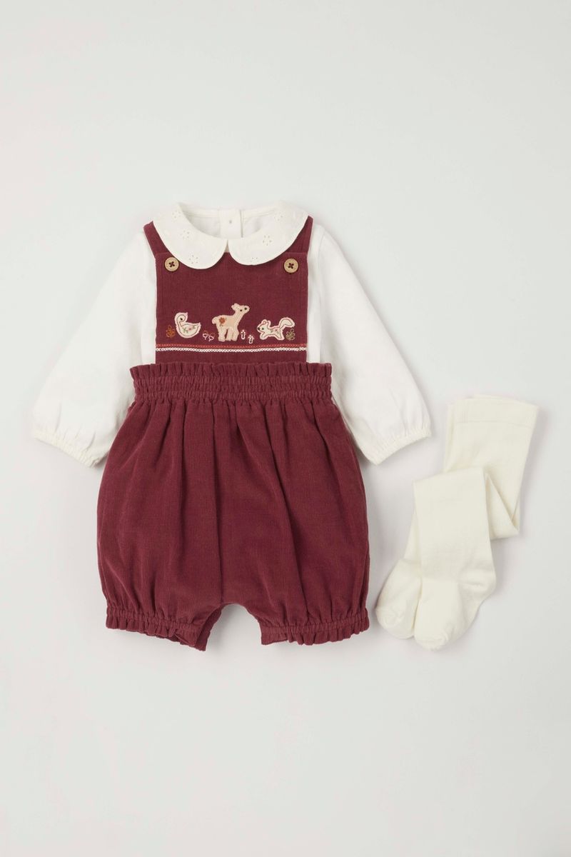 3 piece cord romper set