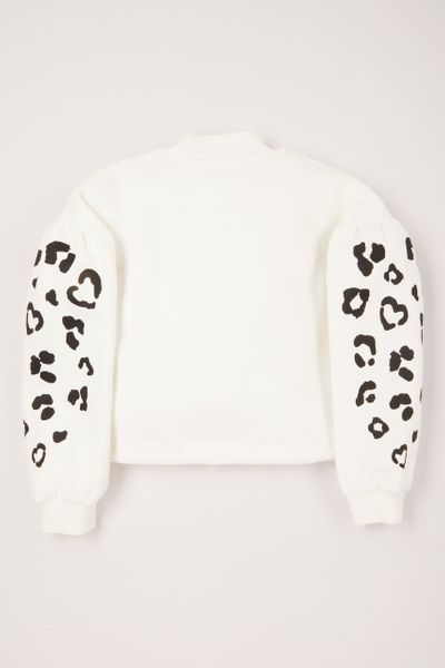 leopard print tunic sweatshirt