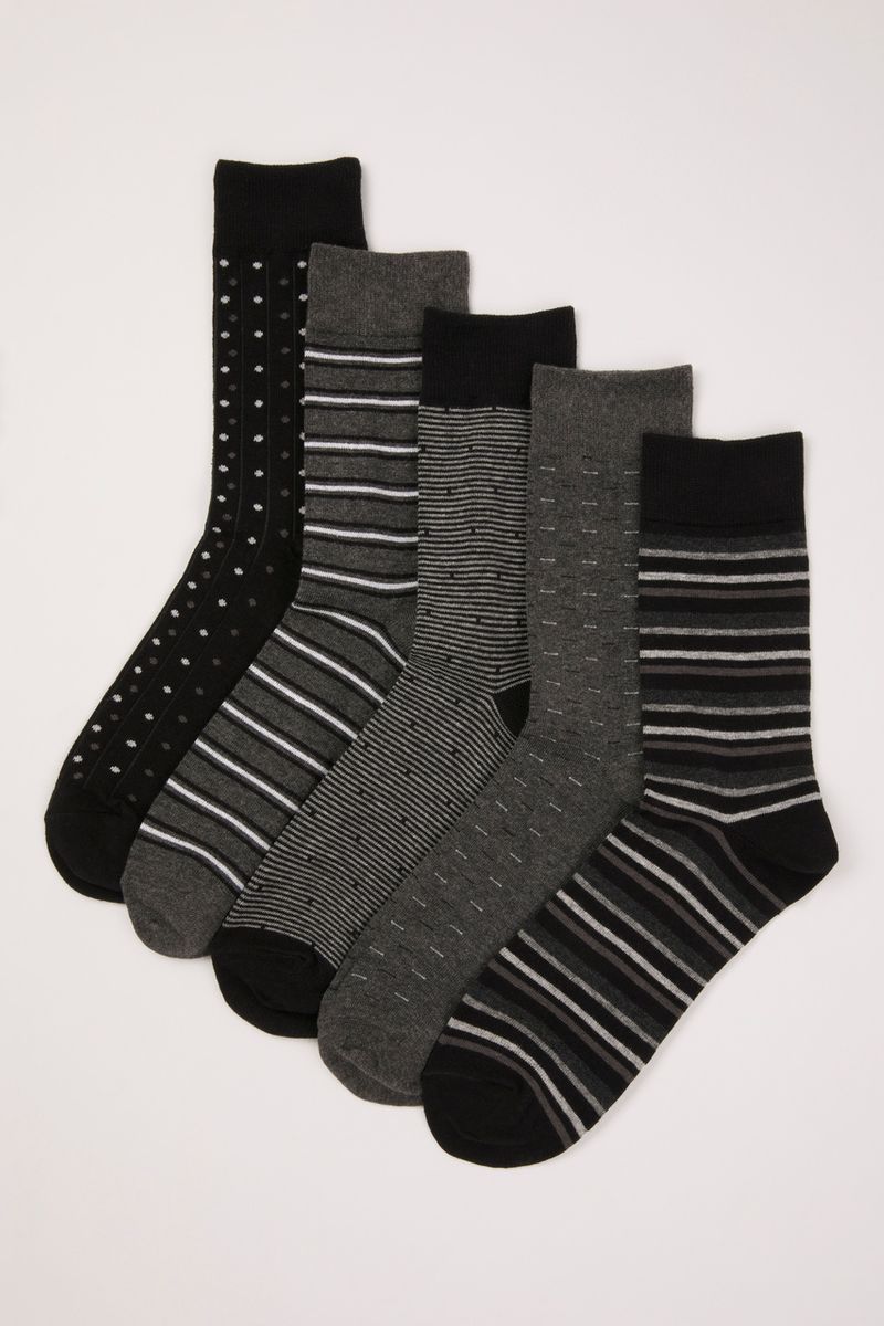 5 Pack mono Pattern Socks
