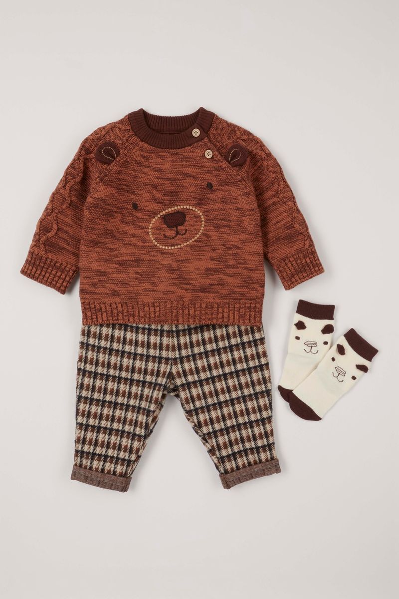 3 Piece Bear Set with Socks