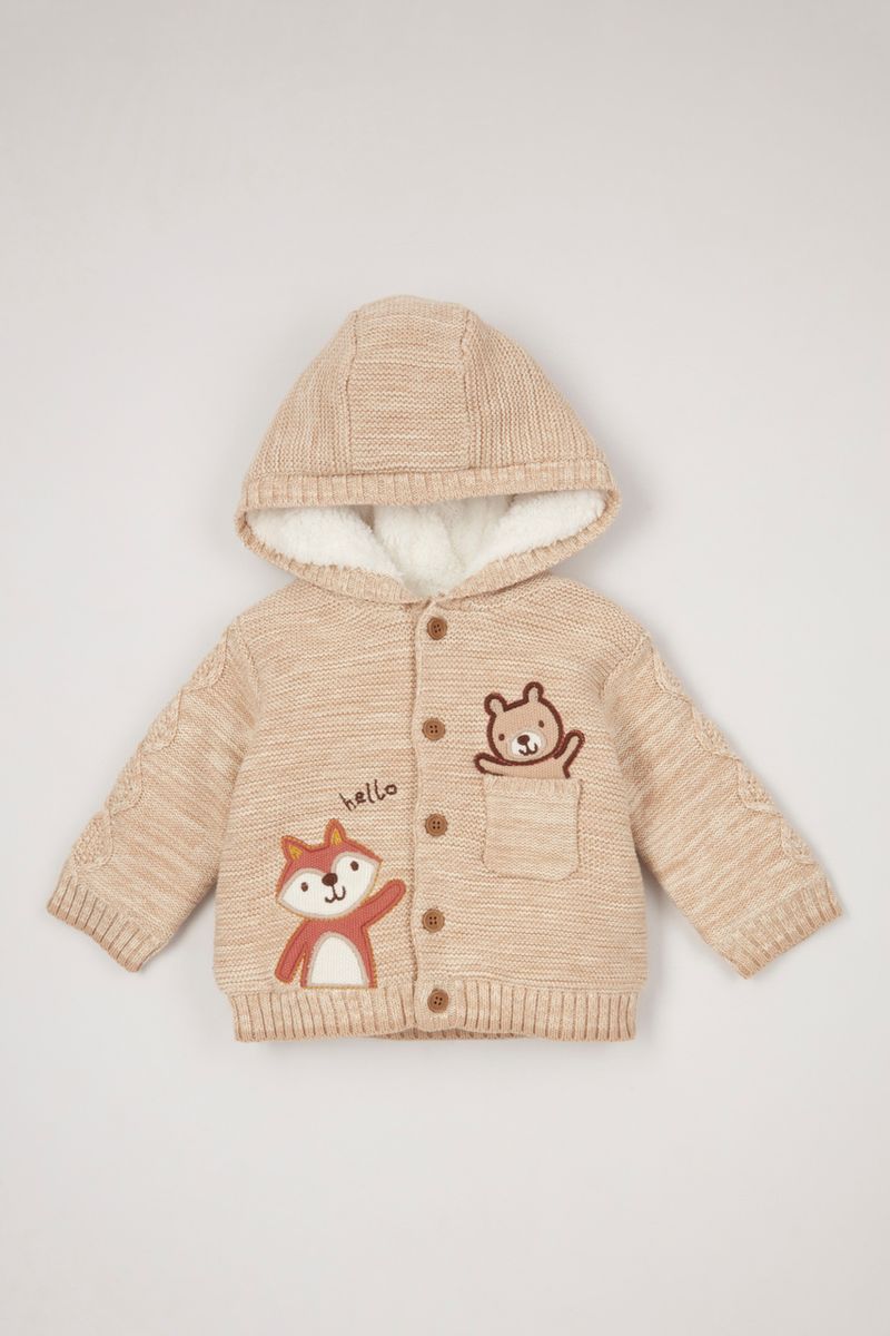 Bear & Fox Borg Lined cardigan