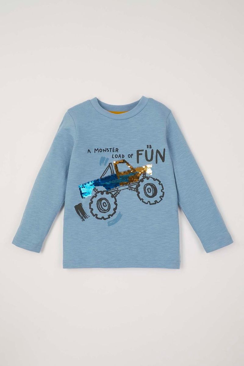 Interactive Sequin Monster Truck T-shirt