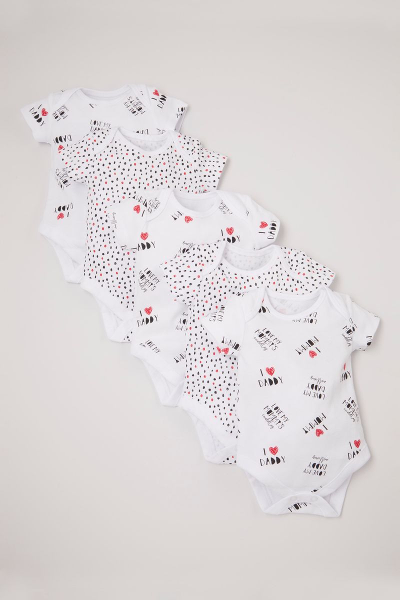 5 Pack Mummy & Daddy Bodysuits