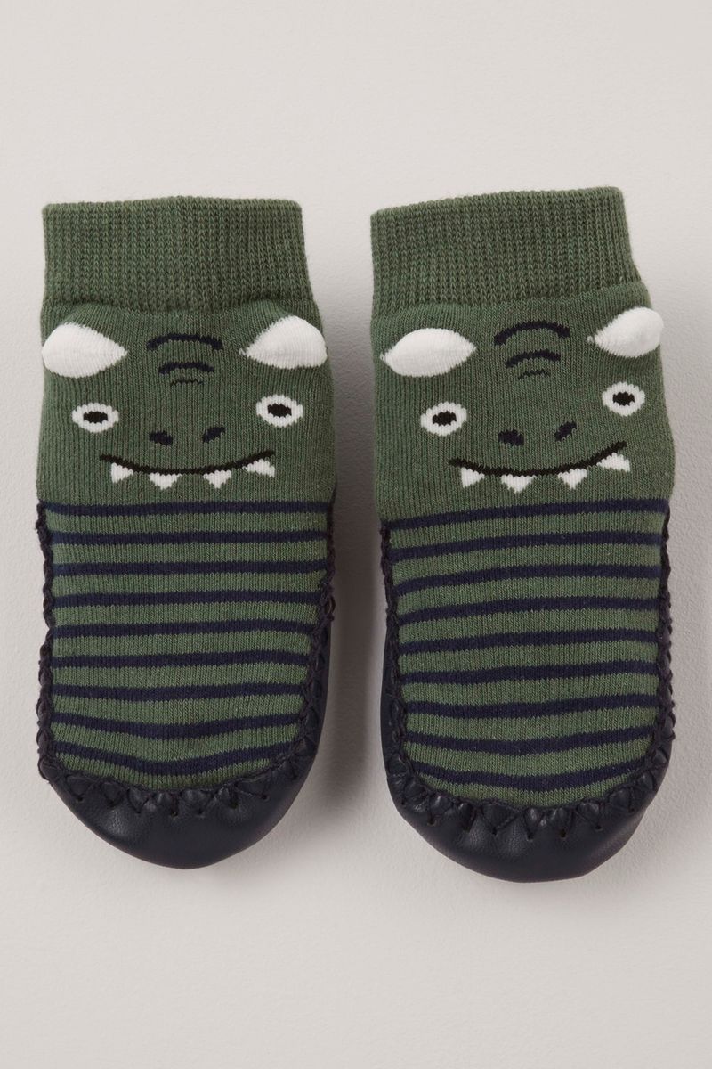 Dinosaur moccasins slippers