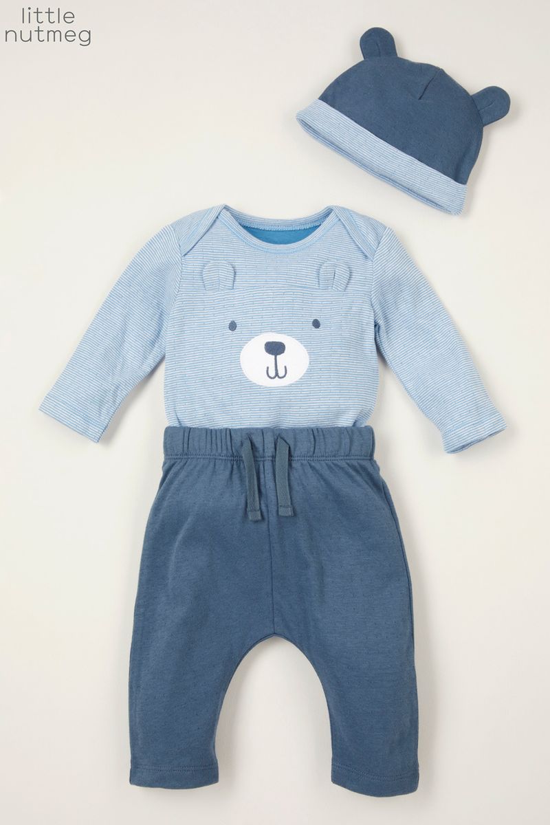 Little Nutmeg 3 Piece Bear Face Set