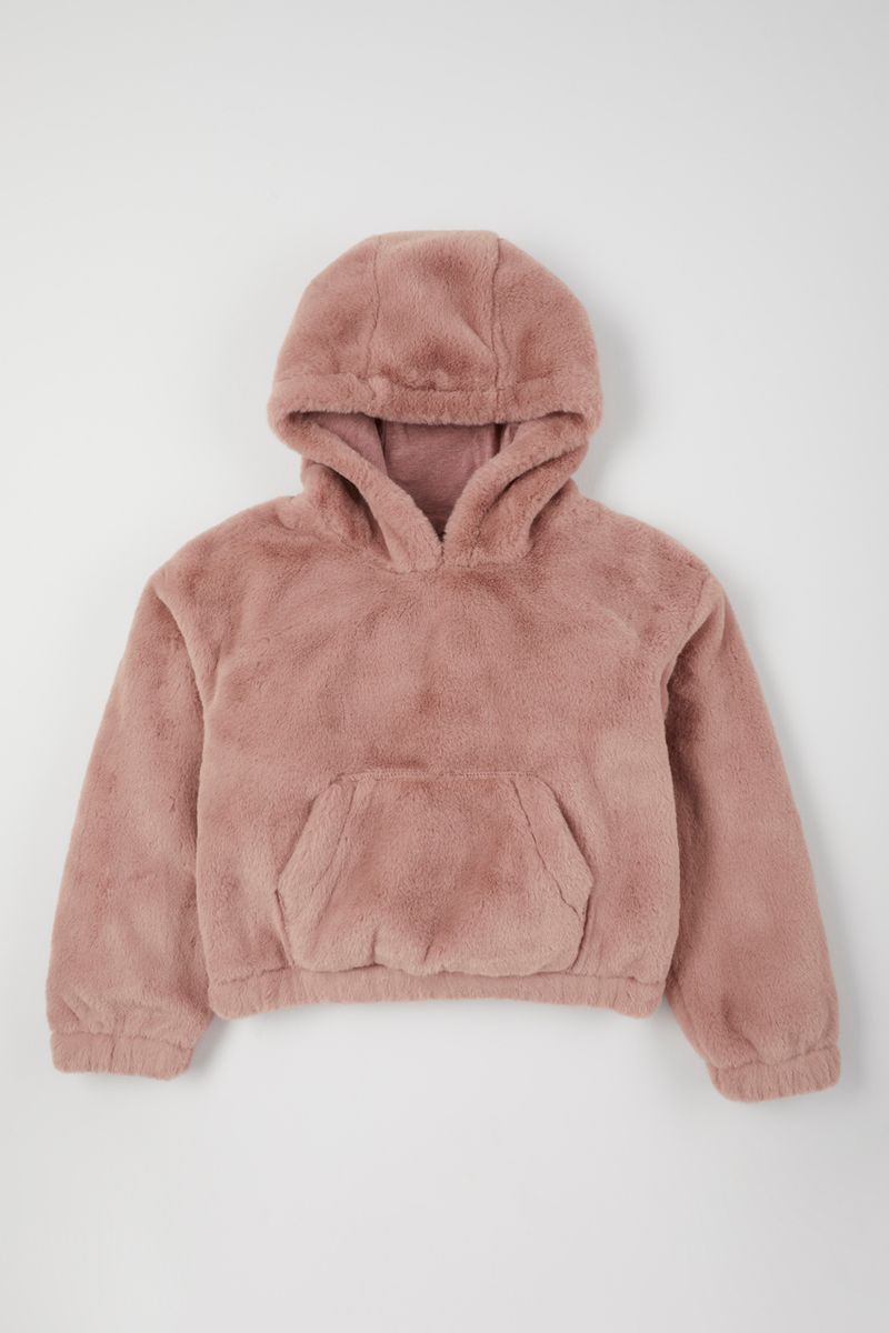 Soft Faux Fur Hoodie