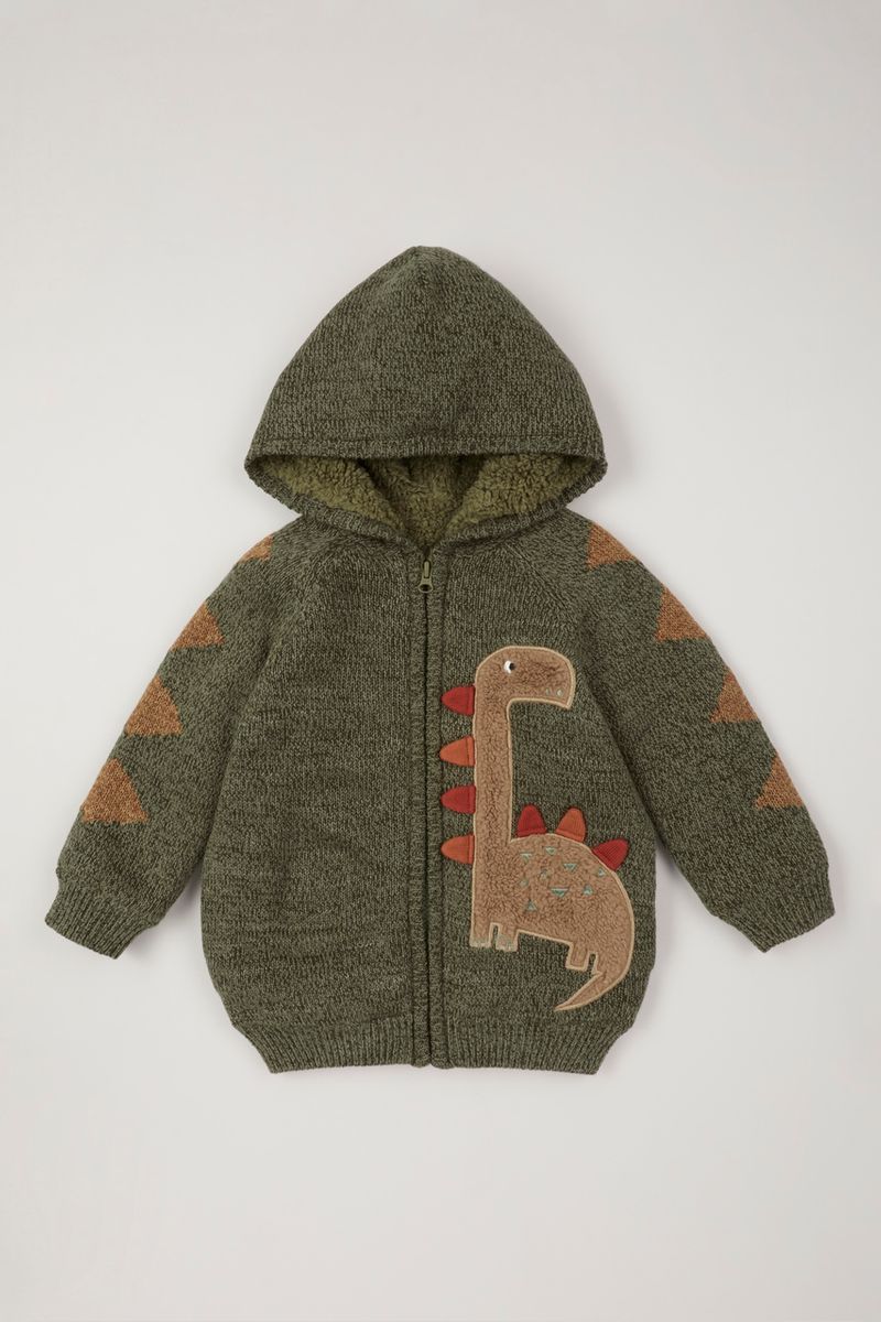 Knitted Borg Lined Hoodie