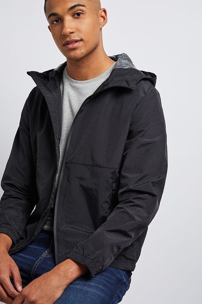 Black Lightweight Rain Jacket