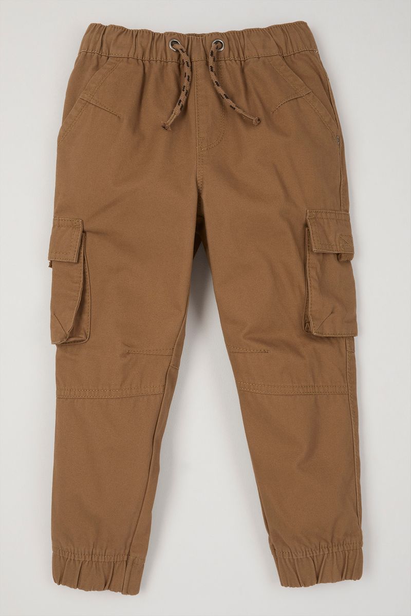 Tan Cargo Joggers