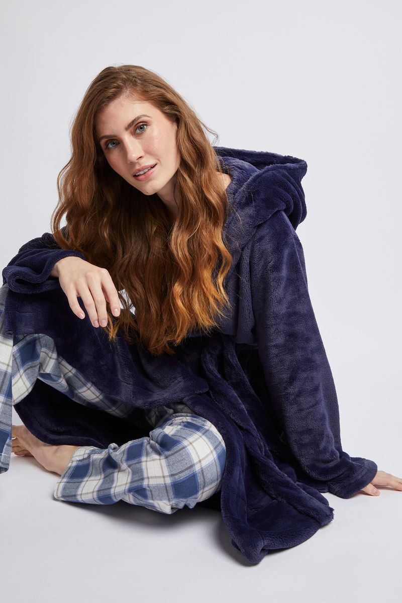 Navy Dressing Gown