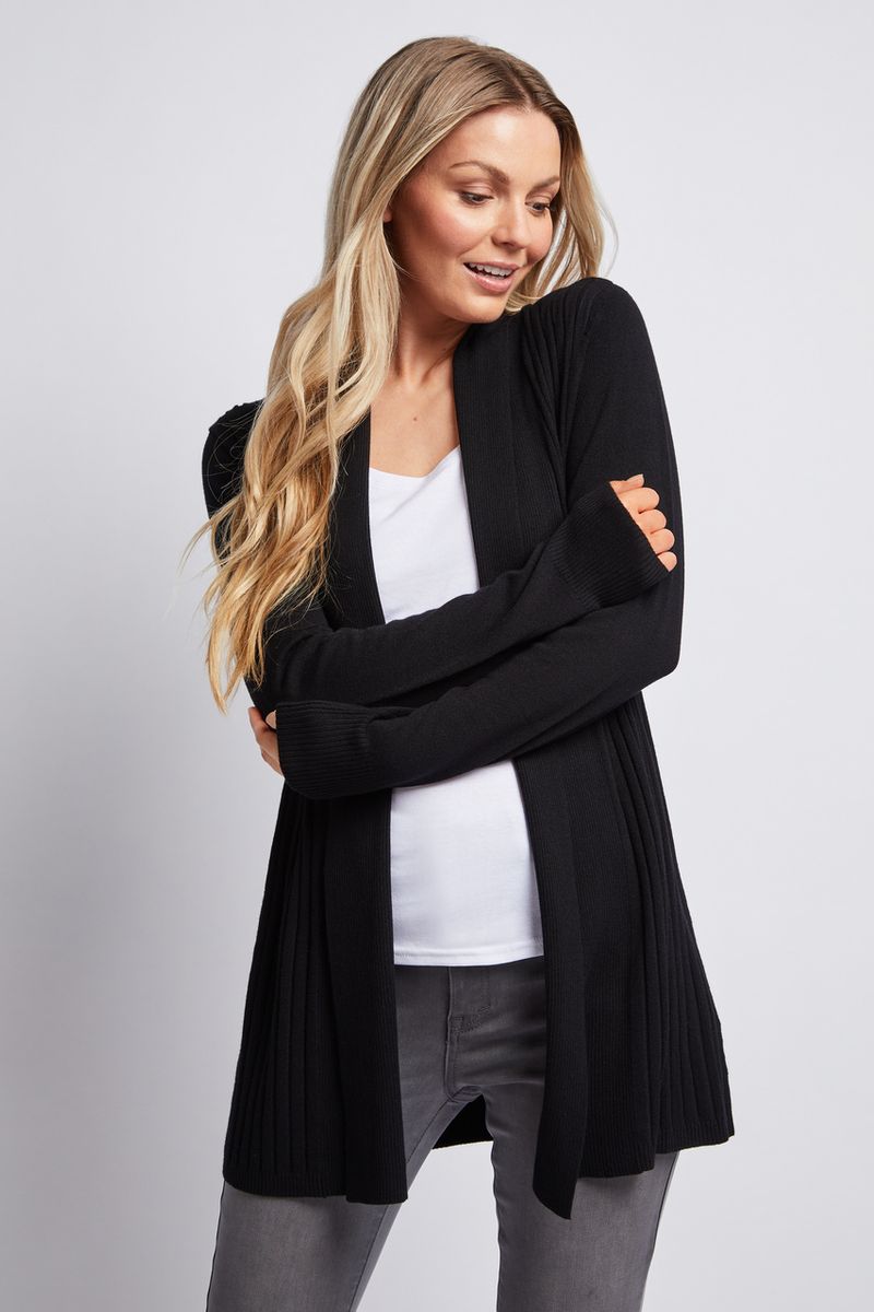 Black Edge to Edge Cardigan