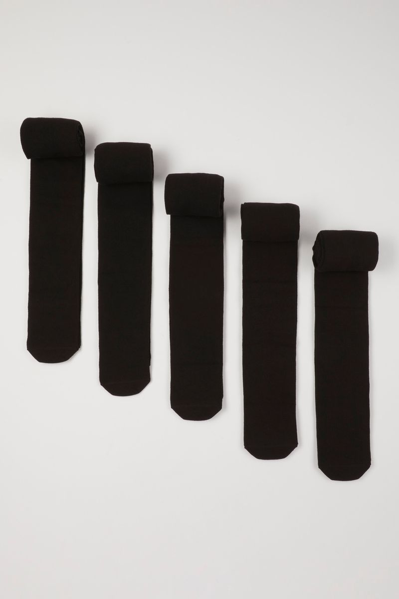 5 Pack Supersoft Black Tights