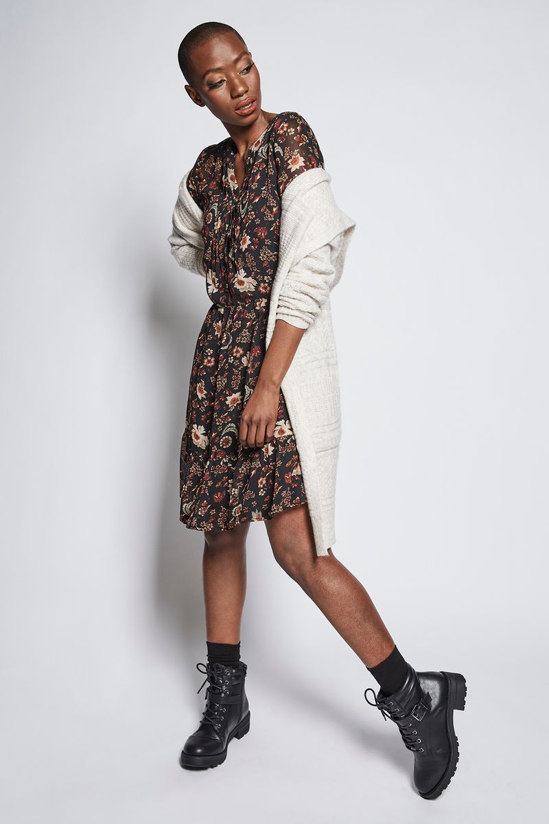 Mix Knit Oatmeal Cardigan