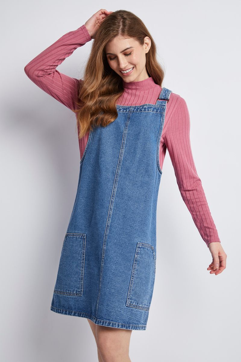 Denim pinafore