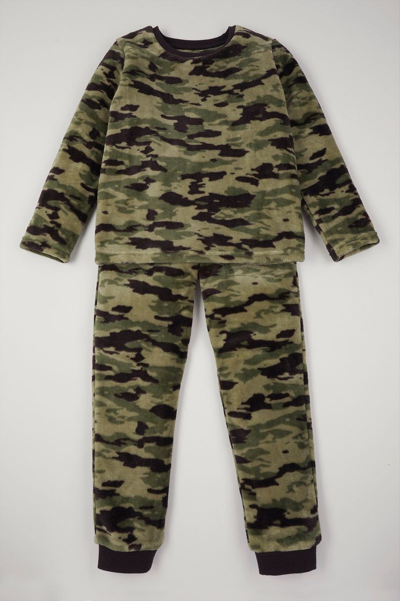 Camo Print Fleece Pyjamas
