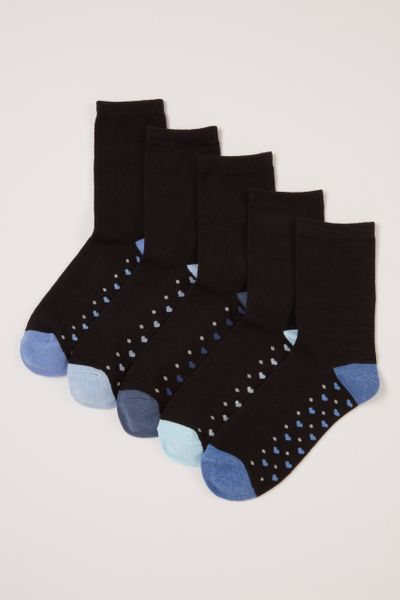 5 pack Blue Heart socks