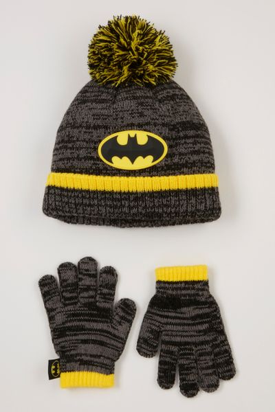 DC Batman Hat & Gloves Set