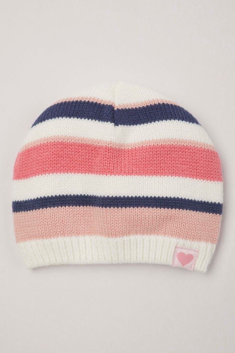 Pink Stripe Beanie hat