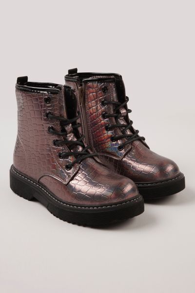 Purple Metallic boots