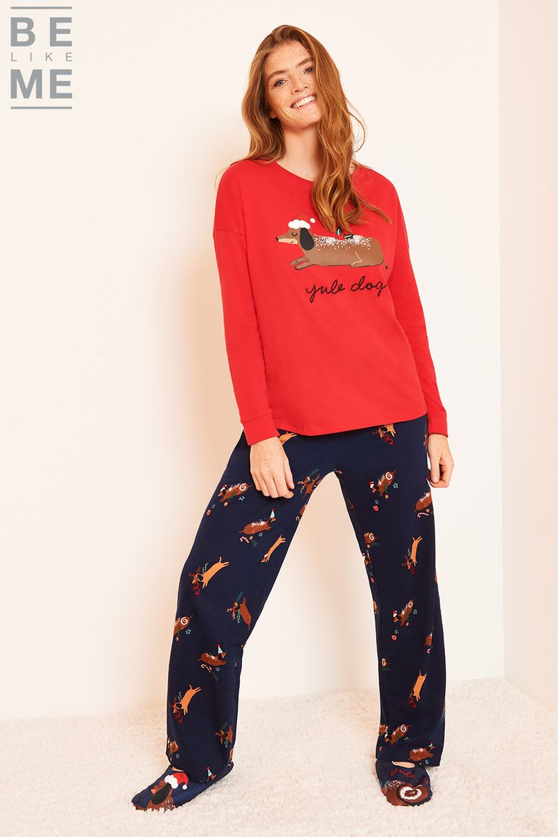 Family Of Ladies Yule Dog Pyjamas