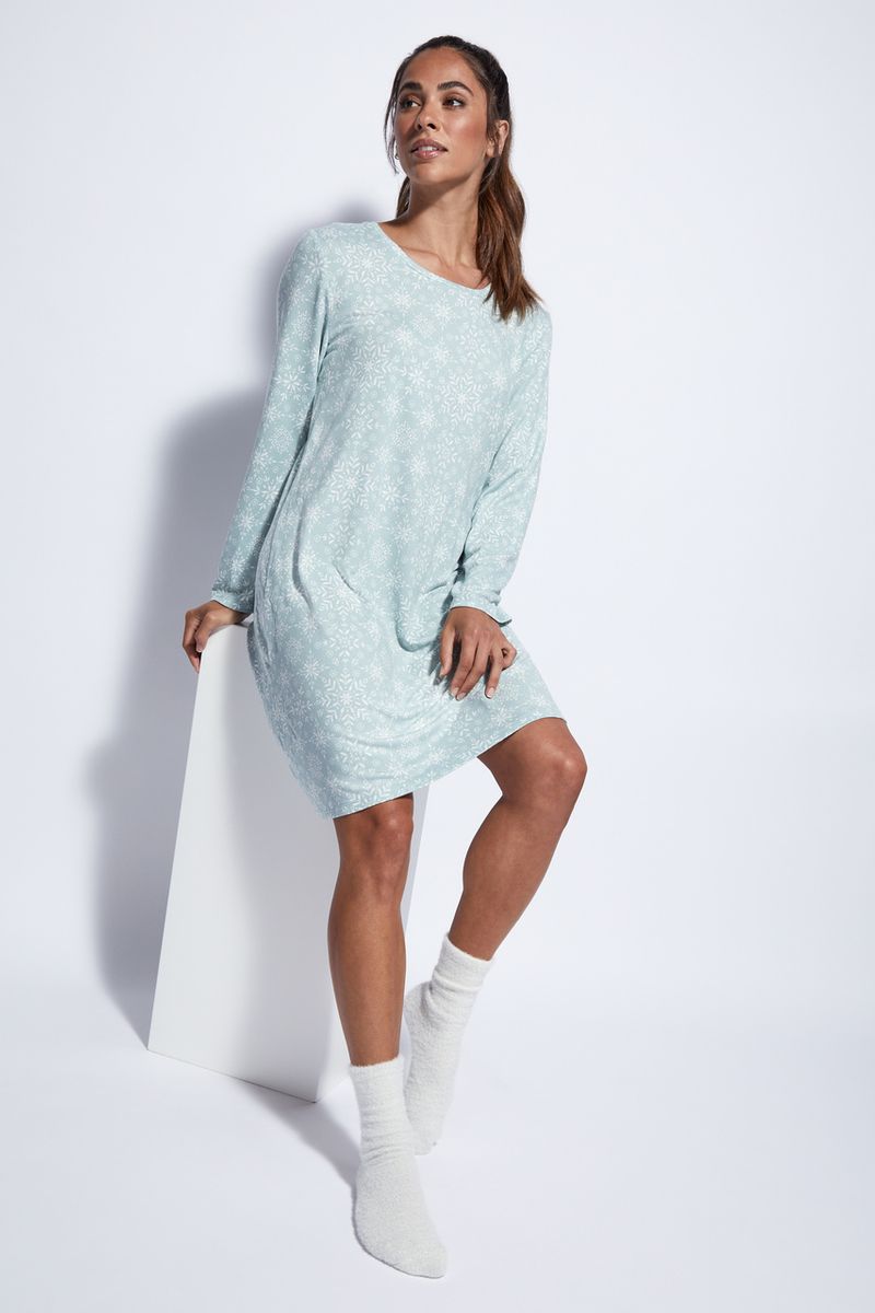 Mint Snowflake nightie