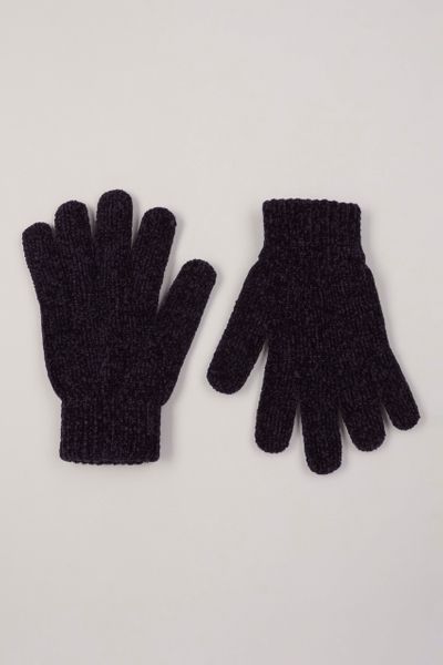 Navy Chenille Gloves