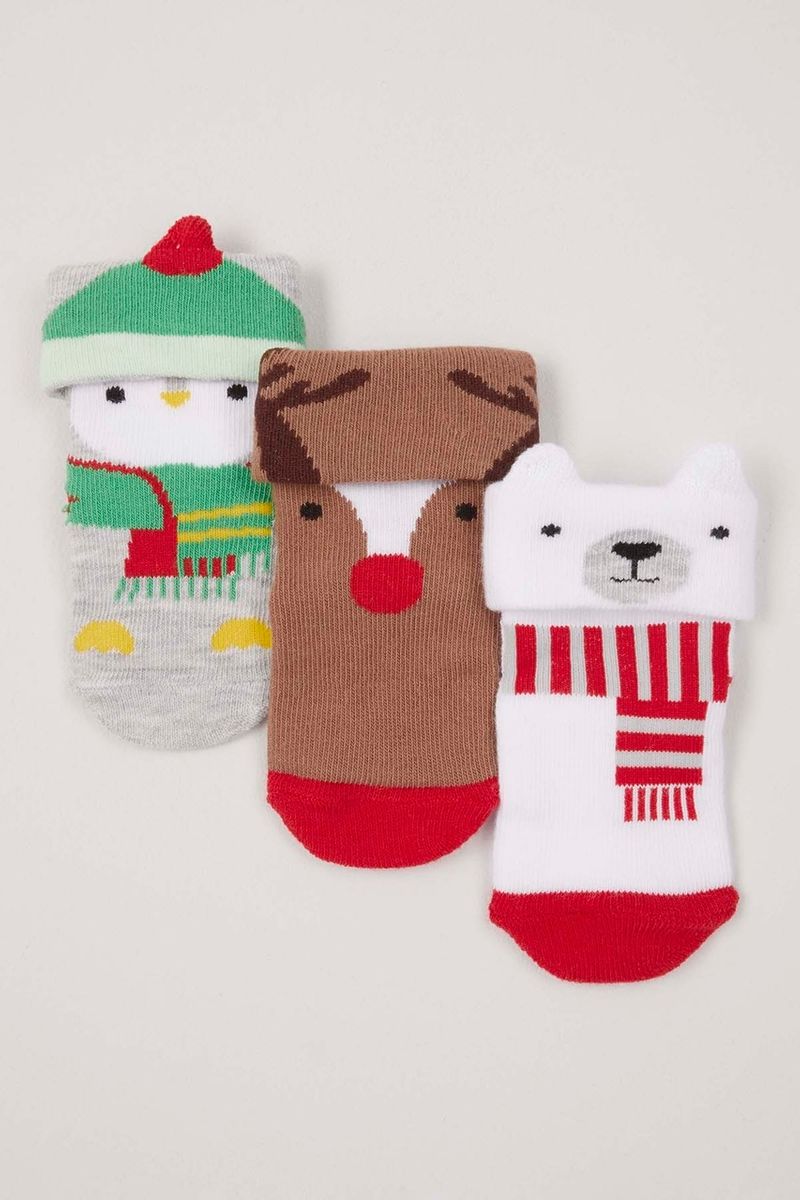 3 Pack Christmas Socks