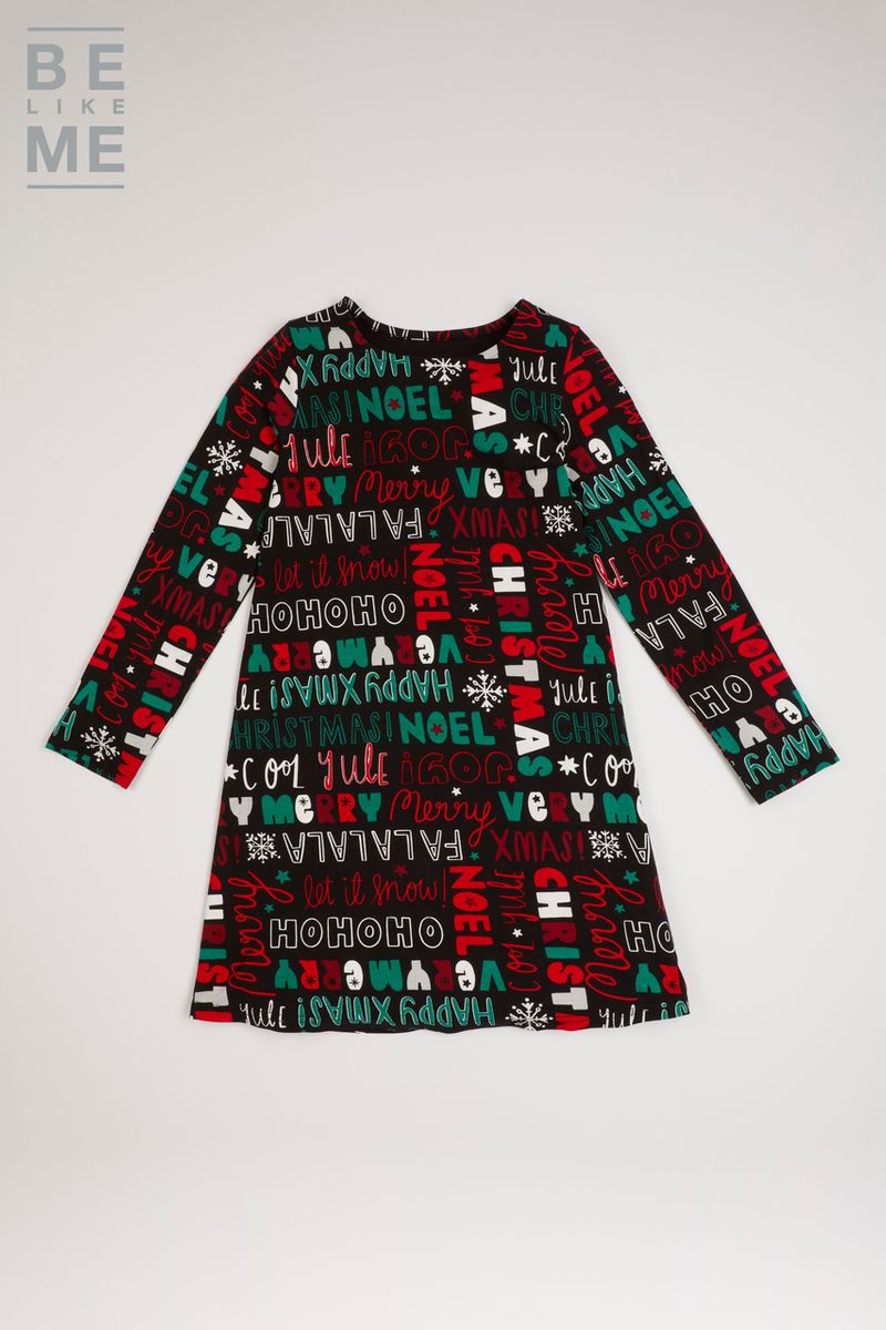 Family Of Christmas Slogan Dress